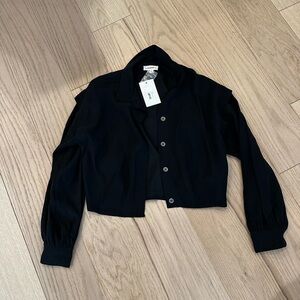 NWT Eesome Black Women's Cropped Blazer